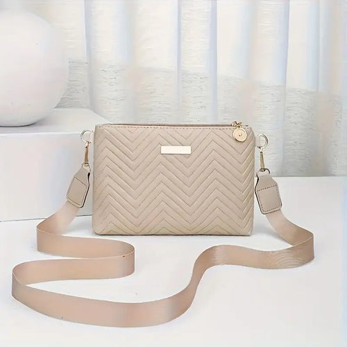 2025 New Wave Pattern Elegant Long Wallet Iron Piece Decorated Hand-Held Shoulder Crossbody Women's Bag Fashion Bag