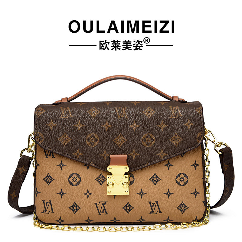 Light Luxury Vintage Handbag for Women, Small Square Bag, 2025 New Model, Vintage K-Shaped Shoulder and Crossbody Bag for Women