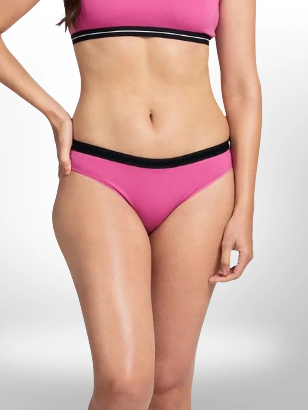 Women’s solid pink cotton innerware