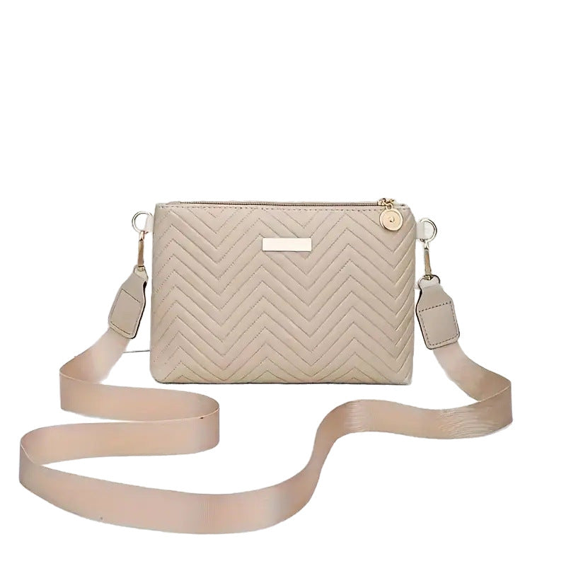 2025 New Wave Pattern Elegant Long Wallet Iron Piece Decorated Hand-Held Shoulder Crossbody Women's Bag Fashion Bag
