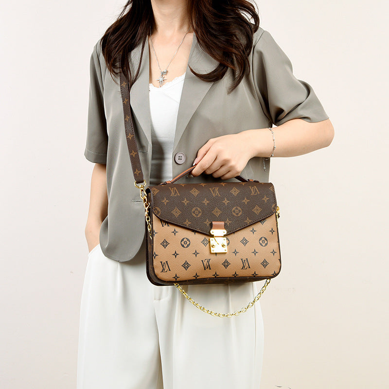 Light Luxury Vintage Handbag for Women, Small Square Bag, 2025 New Model, Vintage K-Shaped Shoulder and Crossbody Bag for Women